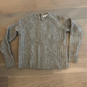 Madewell Palisade Zip Back Grey Sweater - Size XS